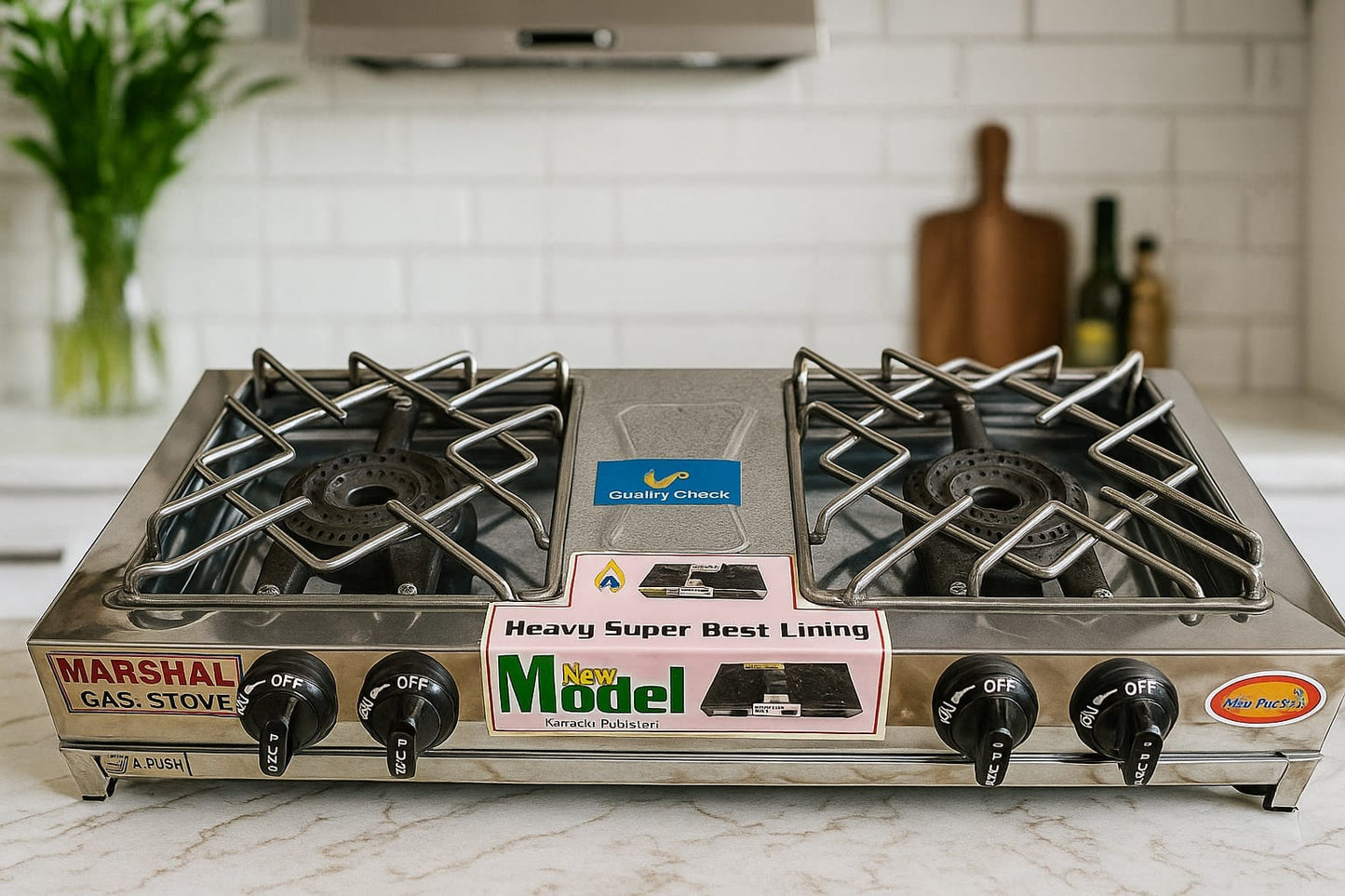 Twin Twin 4knobs 2Jumbo Burner Stove Model :208