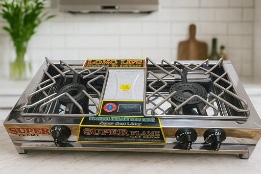 Family Twin 3 knobs 2 Burner Stove model :206