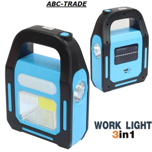 Hurry | Bolt | 3 In 1 | Rechargeable | work | Light | HB-9707B-2