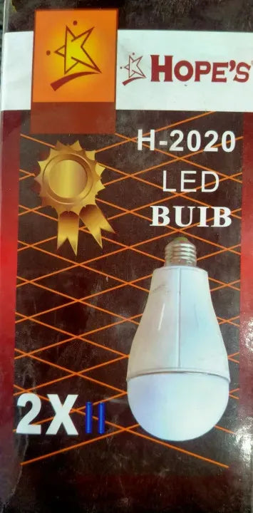 HOPE’S LED Rechargeable 9 Watt Bulb With Double Battery