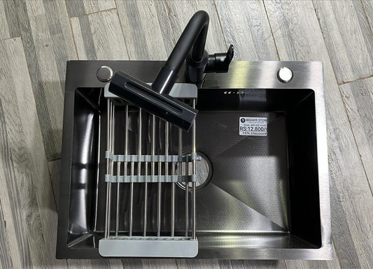 Kitchen sink imported black (without basin tape)