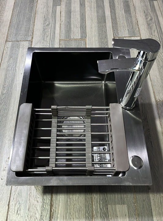 Hand made sink black imported without basin tape