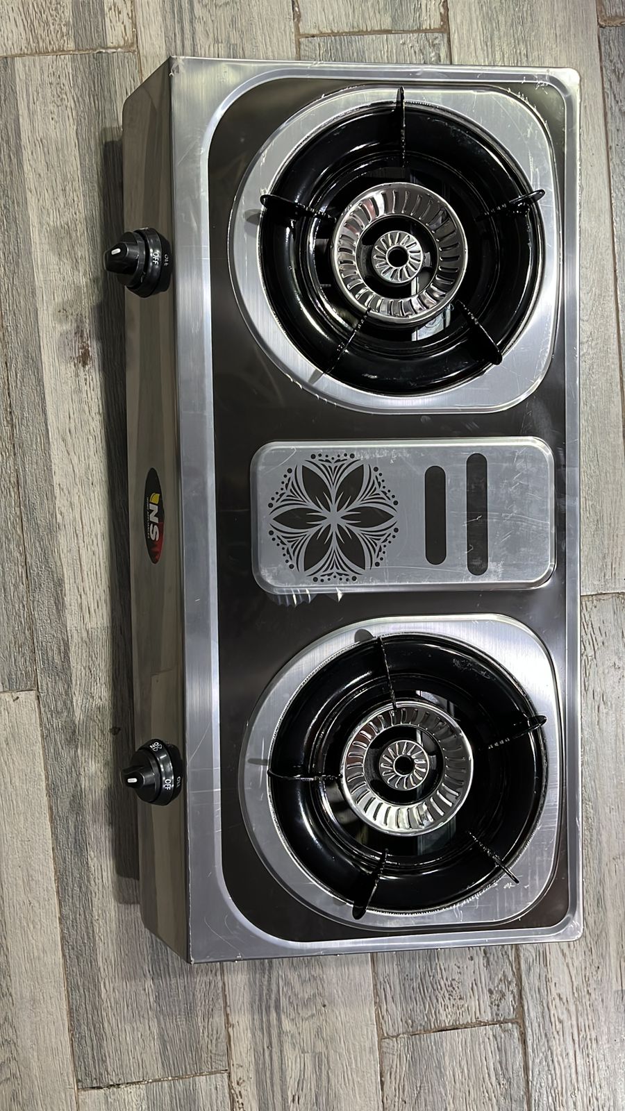 DOUBLE STOVE with 5KG fiber cylinder complete package