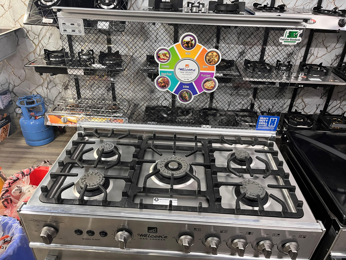 COOKING RANGE FIVE  BURNER