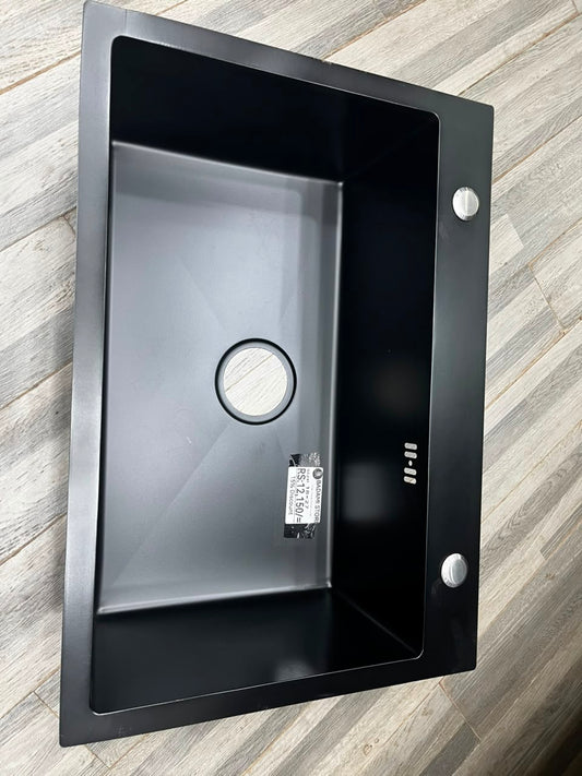 Black Matt Kitchen Sink Hand Made Imported Size:18x26 inches