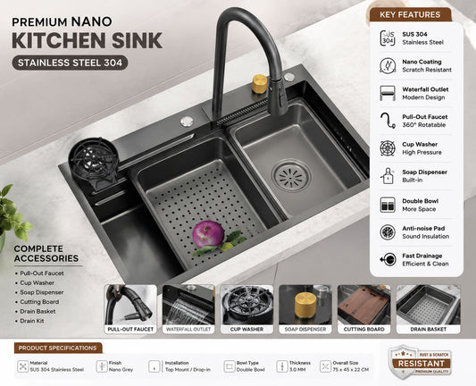 Premium Multifunction Nano Kitchen Sink