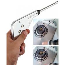 Electronic Pulse Igniter Kitchen Lighter for Gas Stove Outdoor BBQ, Stove Gas Lighter Gun for kitchen, Long Windproof Fireplace Pulse Burner Fire Rod, Electronic Spark Lighter ,Gas Stove Lighter Spark L Lighter For Kitchen gas Stove, no refill, no battery