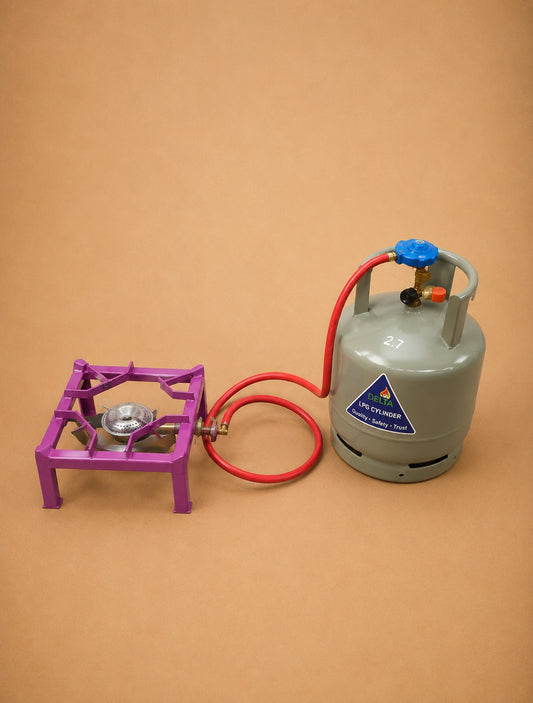 Gas solution 4kg metal cylinder complete package